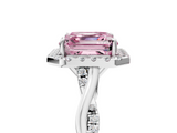 White gold Fancy Pink Asscher  Halo Twist Band Solitaire Ring_5