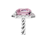 White gold Fancy Pink Asscher  Halo Twisted Band Four-Prong Diamond Ring_5