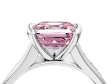 White gold Fancy Pink Asscher  Solitaire Bezel-Set Diamond Ring with Channel-Set Band_20