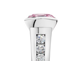 White gold Fancy Pink Asscher  Solitaire Bezel-Set Diamond Ring with Channel-Set Band_21