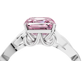 White gold Fancy Pink Asscher  Solitaire Celtic Knot Engagement Ring with Four-Prong Setting_72