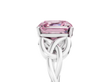 White gold Fancy Pink Asscher  Solitaire Celtic Knot Engagement Ring with Four-Prong Setting_73