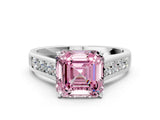 White gold Fancy Pink Asscher  Solitaire Channel-Set Diamond Engagement Ring with Four-Prong Setting_32