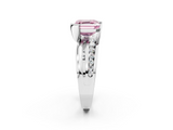 White gold Fancy Pink Asscher  Solitaire Channel-Set Split Shank Ring with Tension Prong Setting_5