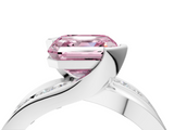 White gold Fancy Pink Asscher  Solitaire Channel-Set Split Shank Ring with Tension Prong Setting_7