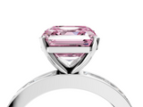 White gold Fancy Pink Asscher  Solitaire Diamond Ring with Channel-Set Baguette Band and Four-Prong Setting_20