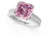 White gold Fancy Pink Asscher  Solitaire Diamond Ring with Channel-Set Band and Four-Prong Setting_21