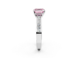 White gold Fancy Pink Asscher  Solitaire Diamond Ring with Channel-Set Band and Four-Prong Setting_22