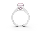 White gold Fancy Pink Asscher  Solitaire Diamond Ring with Channel-Set Band and Four-Prong Setting_23