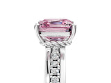 White gold Fancy Pink Asscher  Solitaire Diamond Ring with Channel Set Band and Six-Prong Setting_51