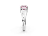 White gold Fancy Pink Asscher  Solitaire Diamond Ring with Six-Prong Cathedral Setting_33
