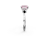 White gold Fancy Pink Asscher  Solitaire Diamond Ring with Six-Prong Setting on a Classic Band_92