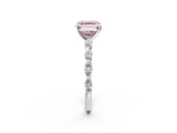 White gold Fancy Pink Asscher  Solitaire Marquise Side Stone Prong Setting Ring_19