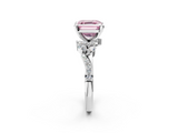 White gold Fancy Pink Asscher  Solitaire Marquise Twist Band with Six-Prong Setting_2