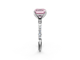 White gold Fancy Pink Asscher  Solitaire Pavé Diamond Engagement Ring with Four-Prong Setting_36