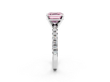 White gold Fancy Pink Asscher  Solitaire Pave Diamond Engagement Ring with Four-Prong Setting_2