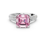 White gold Fancy Pink Asscher  Solitaire Pave Split Shank Engagement Ring with Six-Prong Setting_17
