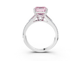 White gold Fancy Pink Asscher  Solitaire Pave Split Shank Engagement Ring with Six-Prong Setting_20