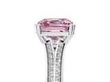 White gold Fancy Pink Asscher  Solitaire Pave Split Shank Engagement Ring with Six-Prong Setting_22