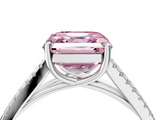 White gold Fancy Pink Asscher  Solitaire Split Shank Pavé Diamond Engagement Ring_38