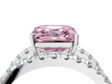 White gold Fancy Pink Asscher  Solitaire Split Shank Pave Diamond Ring_55