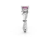 White gold Fancy Pink Asscher  Solitaire Twist Band with Pavé Accents and Four-Prong Setting_22