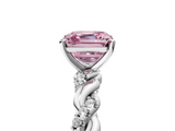 White gold Fancy Pink Asscher  Solitaire Twisted Band with Pavé Accents and Four-Prong Setting_58