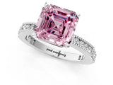 White gold Fancy Pink Asscher  Solitaire with Pavé Band and Four-Prong Setting_51