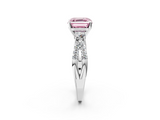 White gold Fancy Pink Asscher  Three-Stone Diamond Ring with Pavé Split Shank and Four-Prong Setting_19