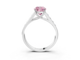 White gold Fancy Pink Cushion  Brilliant Channel-Set Solitaire Ring with Four-Prong Setting_40