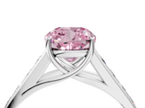 White gold Fancy Pink Cushion  Brilliant Channel-Set Solitaire Ring with Four-Prong Setting_41