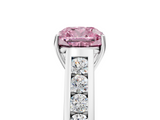 White gold Fancy Pink Cushion  Brilliant Channel-Set Solitaire Ring with Four-Prong Setting_42