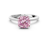 White gold Fancy Pink Cushion  Brilliant Solitaire Engagement Ring with Six-Prong Setting and Classic Band_20