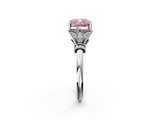 White gold Fancy Pink Cushion  Brilliant Solitaire with Pave Band and Four-Prong Setting_22