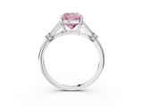White gold Fancy Pink Cushion  Brilliant Solitaire with Pave Band and Four-Prong Setting_23