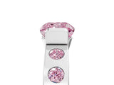 White gold Fancy Pink Cushion Cut Brilliant Channel-Set Diamond Ring with Bezel Prong Setting_5