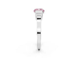 White gold Fancy Pink Cushion Cut Brilliant Solitaire Diamond Ring with Channel Set Band and Bar Prong Setting_32