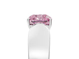 White gold Fancy Pink Cushion Cut Cut Diamond Channel Set Solitaire Ring with Four-Prong Setting_101