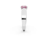 White gold Fancy Pink Cushion Cut Cut Diamond Channel Set Solitaire Ring with Four-Prong Setting_98