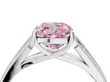 White gold Fancy Pink Cushion Cut Cut Pave Split Shank Engagement Ring with Four-Prong Setting_16