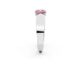 White gold Fancy Pink Cushion Cut Diamond Channel Set Solitaire Ring with Four-Prong Setting_63