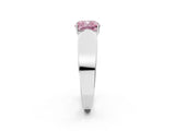 White gold Fancy Pink Cushion Cut Diamond Channel Set Solitaire Ring with Four-Prong Setting_74
