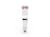 White gold Fancy Pink Cushion Cut Diamond Channel Set Solitaire Ring with Four-Prong Setting_87