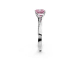 White gold Fancy Pink Cushion Cut Diamond Engagement Ring with Side Stone Accents and Four-Prong Setting_26