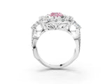 White gold Fancy Pink Cushion Cut Diamond Halo Ring with Pavé Band and Four-Prong Setting_56
