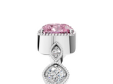 White gold Fancy Pink Cushion  Cut Diamond Milgrain Marquise Band with Prong Setting_8