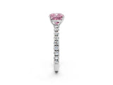 White gold Fancy Pink Cushion Cut Diamond Pavé Solitaire Engagement Ring with Four-Prong Setting_81