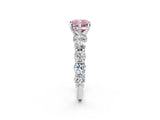 White gold Fancy Pink Cushion Cut Diamond Side Stone Engagement Ring with Four-Prong Setting_38