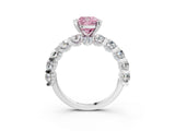 White gold Fancy Pink Cushion Cut Diamond Side Stone Engagement Ring with Four-Prong Setting_39