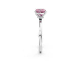 White gold Fancy Pink Cushion Cut Diamond Solitaire Ring with Classic Band and Four-Prong Setting_2